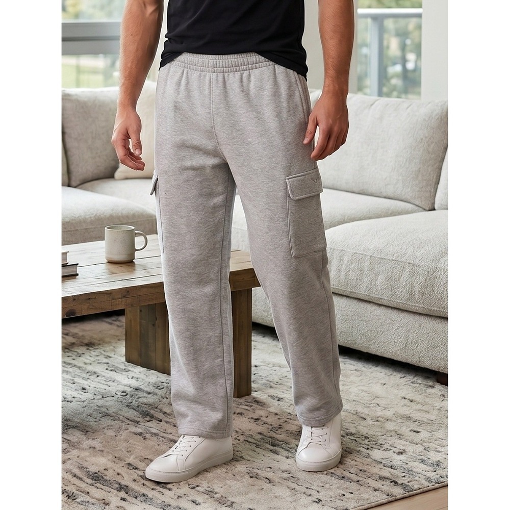 Pony Cargo Jogger Sweatpants Men's Size XXL Pockets Elastic Waist Gray Athletic